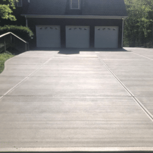 standard concrete driveway