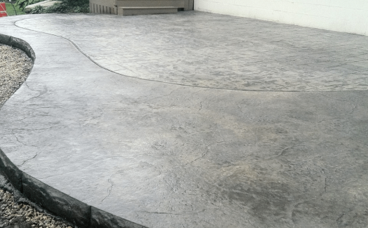 Stamped concrete patio with Stamped Border