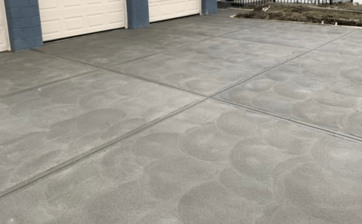 Swirl concrete driveway
